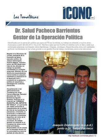 Dr. Salud Pacheco y Lic. Joaquín Domínguez